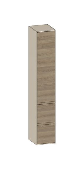 SCALIDO Hochschrank SLIM 320x1830x350mm 1 Tür rechts 2 Auszüge Farbvar. N/K/N