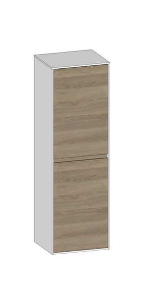 SCALIDO Mittelschrank SLIM 420x1330x 350mm 2 Türen rechts Farbvariante N/W/N