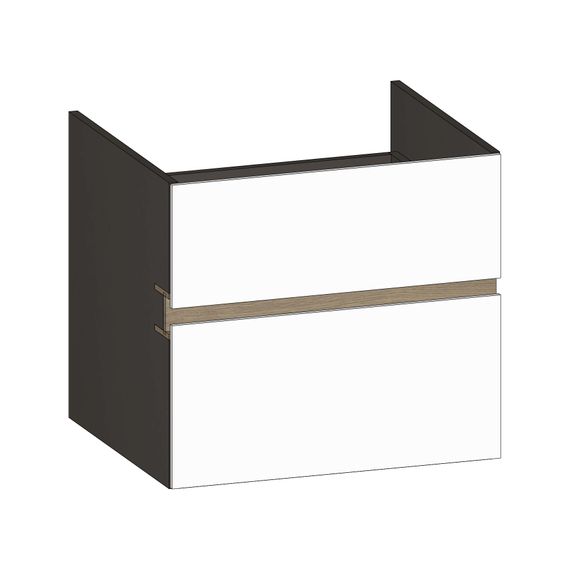 SCALIDO Unterschrank zu Konsolenplatte 600x540x510mm 2 Auszüge Farbvar. W/X/N