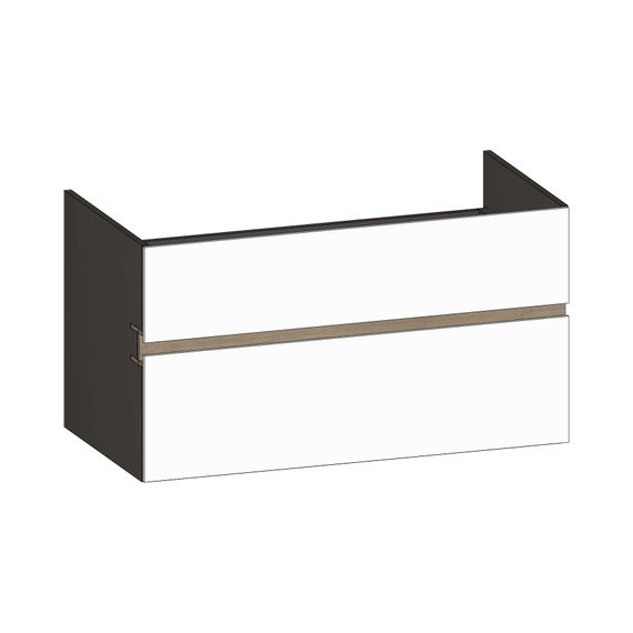 SCALIDO Unterschrank zu Konsolenplatte 1000x540x510mm 2 Auszüge Farbvar. W/X/N