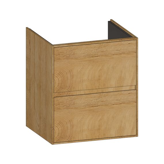 SCALIDO Waschtischunterschrank B:590 H:660 T:490 mm, 2 Auszüge, für Waschtisch SLIM 600, sommereiche