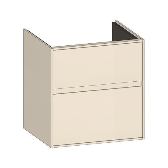 SCALIDO Waschtischunterschrank B:520 H:560 T:440 mm, 2 Auszüge, für Waschtisch Wand 550, kaschmirgrau