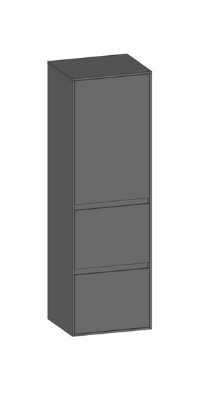 SCALIDO Mittelschr. SLIM 420x1330x350mm Tür oben rechts 2 Auszüge Farbvar A/A/A