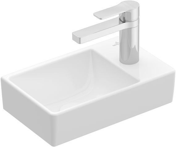 Villeroy & Boch ARTO Wandwaschtisch B: 360 T: 220 mm, weiß, mit CeramicPlus, mit 1 Hahnloch, ohne Überlauf