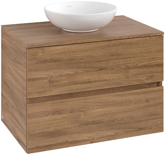 Villeroy & Boch Arto Waschtischunterschrank B:801 H:561 T:521 mm, eiche kansas, 2 Auszüge, Becken mittig