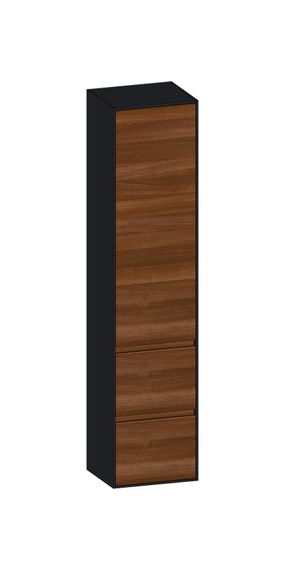 SCALIDO Hochschrank SLIM 420x1830x350mm 1 Tür rechts 2 Auszüge Farbvar. E/V/E