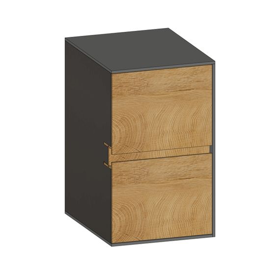 SCALIDO Unterschrank SLIM Wange rechts 400x660x490mm 2 Auszüge Farbvar. S/A/S