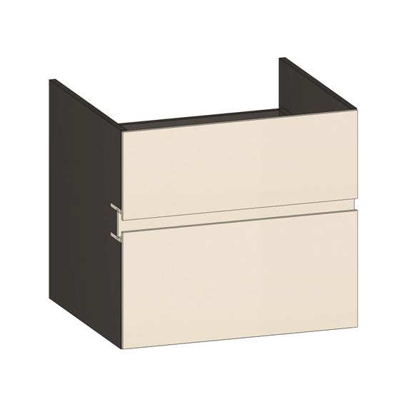 SCALIDO Unterschrank zu Konsolenplatte 600x540x510mm 2 Auszüge Farbvar. K/X/K