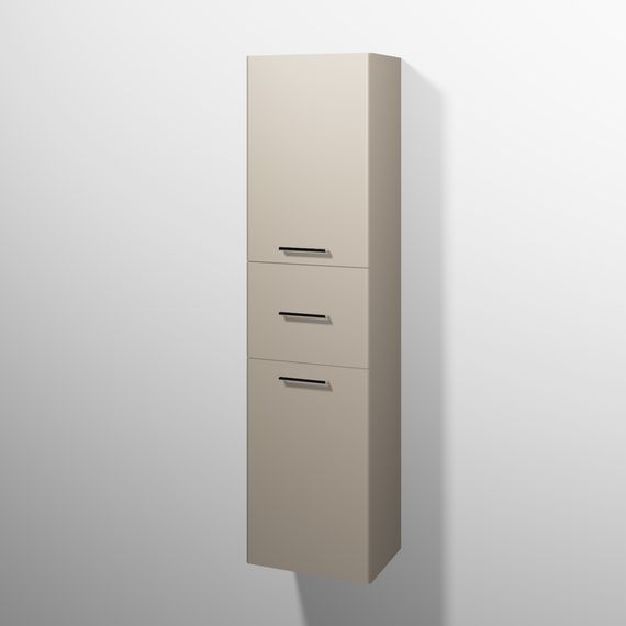 sanibel 5001 Hochschrank KF13567L Griff 2T/1AZ li 450x1743x340mm Sandgrau-Matt