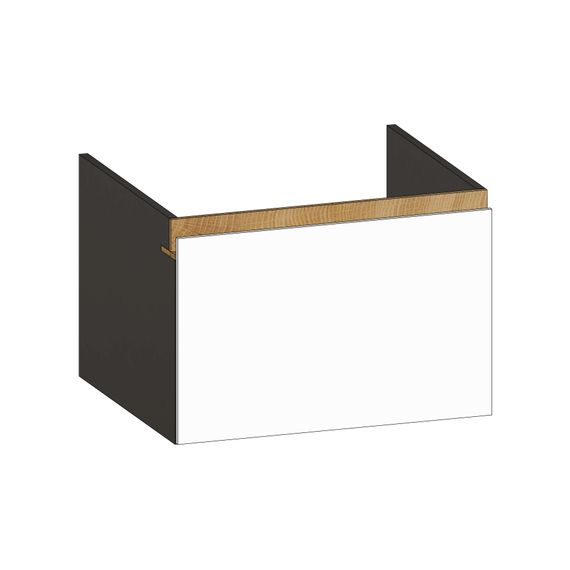 SCALIDO Unterschrank zu Konsolenplatte 600x410x510mm 1 Auszug Farbvar. W/X/S