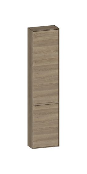 SCALIDO Hochschrank komp. 420x1790x200mm 2 Türen rechts 4 Glaseinl Farbvar. N/N/N