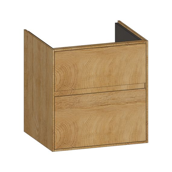 SCALIDO Waschtischunterschrank B:520 H:560 T:440 mm, 2 Auszüge, für Waschtisch Wand 550, sommereiche