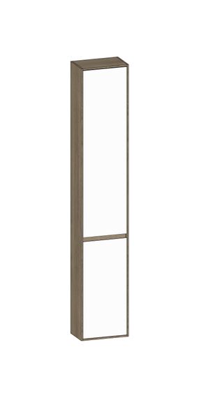 SCALIDO Hochschrank komp. 320x1790x200mm 2 Türen rechts 4 Glaseinl Farbvar. W/N/N