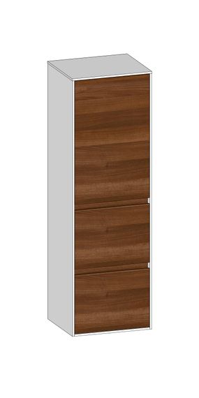 SCALIDO Mittelschr. SLIM 420x1330x350mm Tür oben rechts 2 Auszüge Farbvar E/W/E