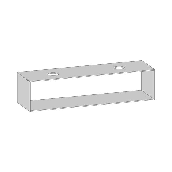 SCALIDO Konsolenplatte m. Rahmen f WT US 1822x430x510mm 2 Ausschnitte Farbvar. W