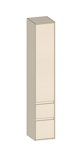 SCALIDO Hochschrank zu KP 320x1790x350mm 1 Tür rechts 2 Auszüge Farbvariant K/K/K