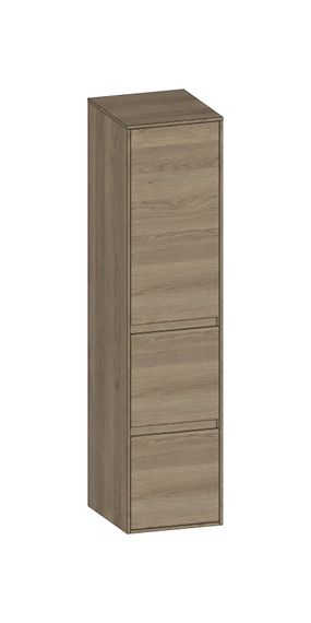 SCALIDO Mittelschr. SLIM 320x1330x350mm Tür oben rechts 2 Auszüge Farbvar N/N/N