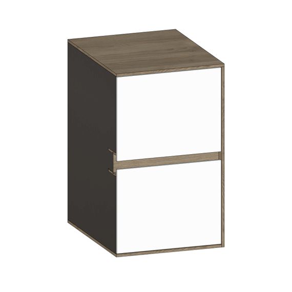 SCALIDO Unterschrank SLIM Wange rechts 400x660x490mm 2 Auszüge Farbvar. W/N/N
