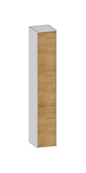 SCALIDO Hochschrank SLIM 320x1830x350mm 2 Türen rechts 4 Glaseinl Farbvar. S/W/S
