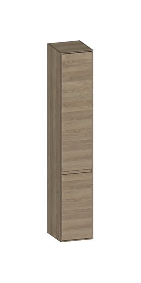 SCALIDO Hochschrank SLIM 320x1830x350mm 2 Türen rechts 4 Glaseinl Farbvar. N/N/N
