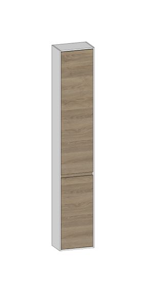 SCALIDO Hochschrank komp. 320x1790x200mm 2 Türen links 4 Glaseinl. Farbvar. N/W/N