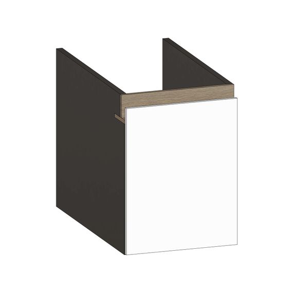 SCALIDO Unterschrank zu Konsolenplatte 300x410x510mm 1 Auszug Farbvar. W/X/N