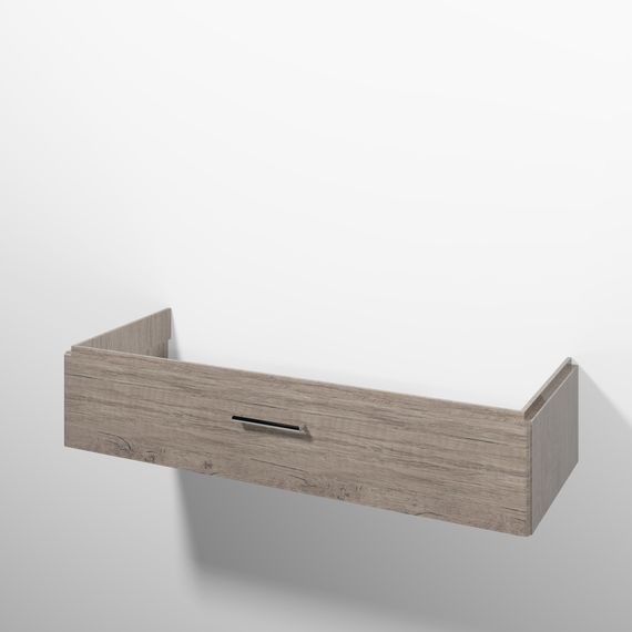 sanibel 5001 Waschtischtunterschrank B: 1170 H: 375 T: 455 mm, eiche nebraska, 1 Auszug, für Doppelwaschtisch