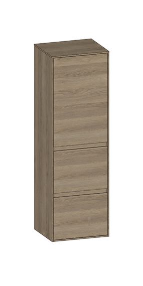 SCALIDO Mittelschr. SLIM 420x1330x350mm Tür oben links 2 Auszüge Farbvar N/N/N