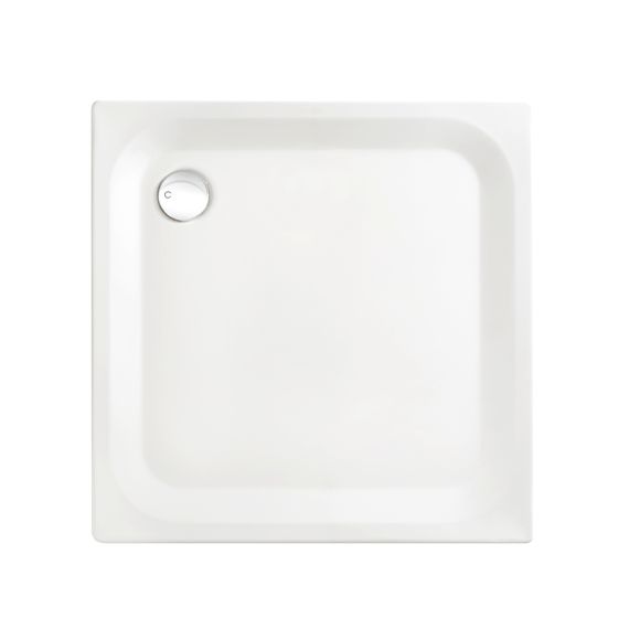 SCALIDO Rechteck-Duschwanne L: 900 B: 900 T: 25 mm, weiß, mit Träger