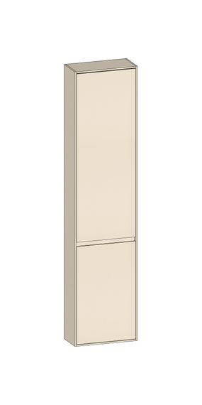 SCALIDO Hochschrank komp. 420x1790x200mm 2 Türen links 4 Glaseinl. Farbvar. K/K/K
