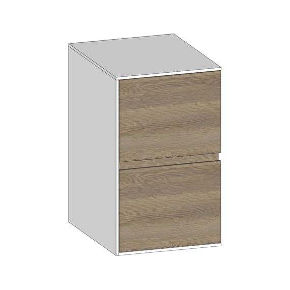 SCALIDO Unterschrank SLIM Wange links 400x660x490mm 2 Auszüge Farbvar. N/W/N