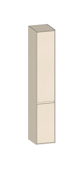 SCALIDO Hochschrank SLIM 320x1830x350mm 2 Türen rechts 4 Glaseinl Farbvar. K/K/K