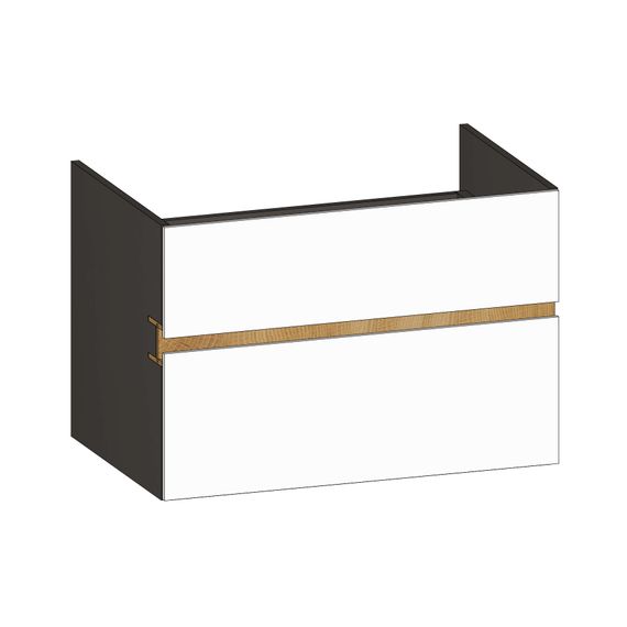 SCALIDO Unterschrank zu Konsolenplatte 800x540x510mm 2 Auszüge Farbvar. W/X/S