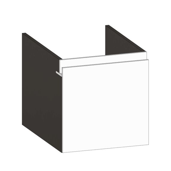 SCALIDO Unterschrank zu Konsolenplatte 400x410x510mm 1 Auszug Farbvar. W/X/W