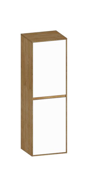 SCALIDO Mittelschrank SLIM 420x1330x 350mm 2 Türen rechts Farbvariante W/S/S