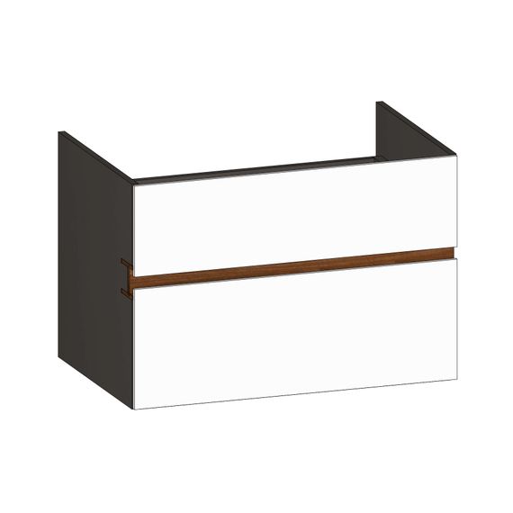 SCALIDO Unterschrank zu Konsolenplatte 800x540x510mm 2 Auszüge Farbvar. W/X/E