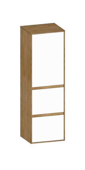 SCALIDO Mittelschr. SLIM 420x1330x350mm Tür oben links 2 Auszüge Farbvar W/S/S