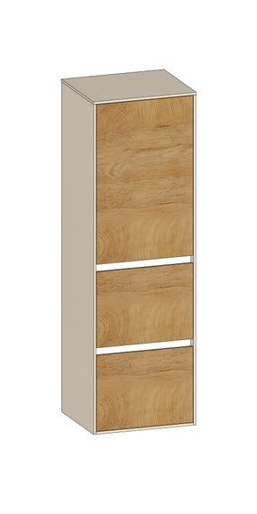 SCALIDO Mittelschr. SLIM 420x1330x350mm Tür oben rechts 2 Auszüge Farbvar Sond.