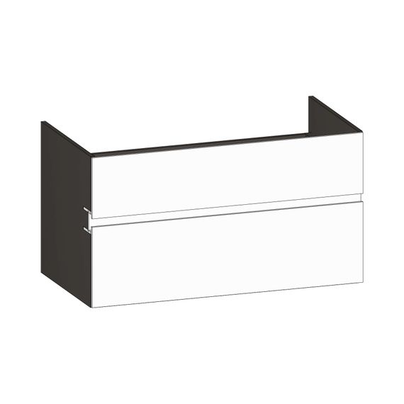 SCALIDO Unterschrank zu Konsolenplatte 1000x540x510mm 2 Auszüge Farbvar. W/X/W