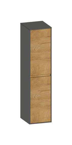 SCALIDO Mittelschrank SLIM 320x1330x 350mm 2 Türen rechts Farbvariante S/A/S