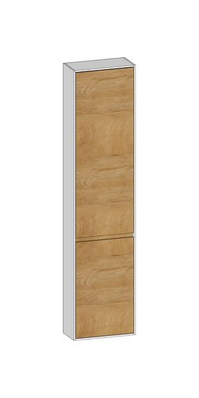 SCALIDO Hochschrank komp. 420x1790x200mm 2 Türen rechts 4 Glaseinl Farbvar. S/W/S