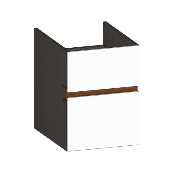 SCALIDO Unterschrank zu Konsolenplatte 400x540x510mm 2 Auszüge Farbvar. W/X/E