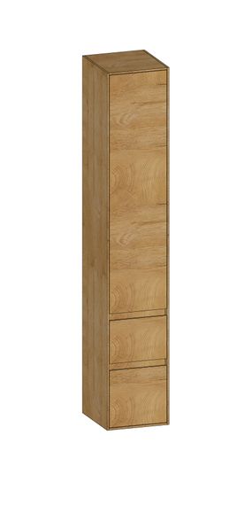 SCALIDO Hochschrank zu KP 320x1790x350mm 1 Tür rechts 2 Auszüge Farbvariant S/S/S