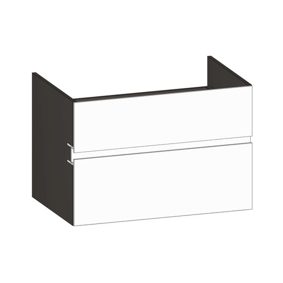 SCALIDO Unterschrank zu Konsolenplatte 800x540x510mm 2 Auszüge Farbvar. W/X/W