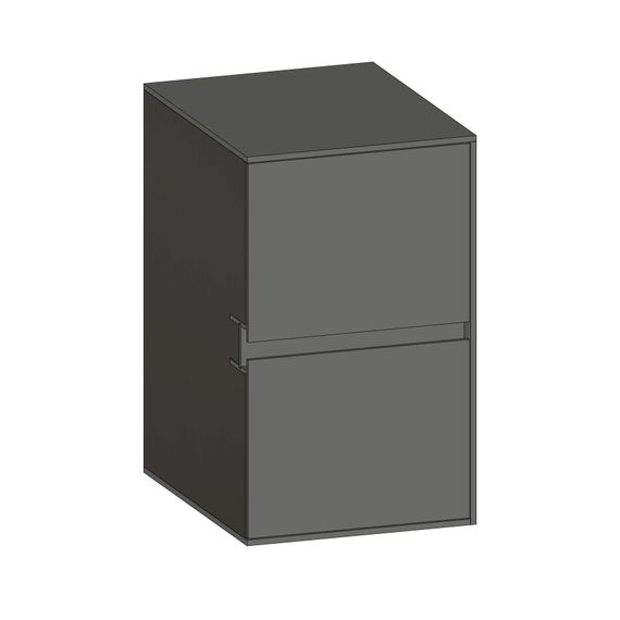SCALIDO Unterschrank SLIM Wange rechts 400x660x490mm 2 Auszüge Farbvar. A/A/A