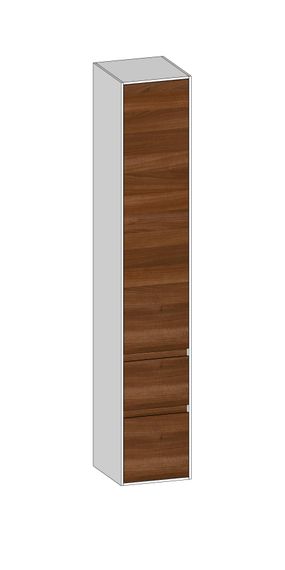 SCALIDO Hochschrank zu KP 320x1790x350mm 1 Tür links 2 Auszüge Farbvariante E/W/E
