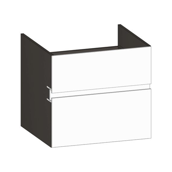 SCALIDO Unterschrank zu Konsolenplatte 600x540x510mm 2 Auszüge Farbvar. W/X/W