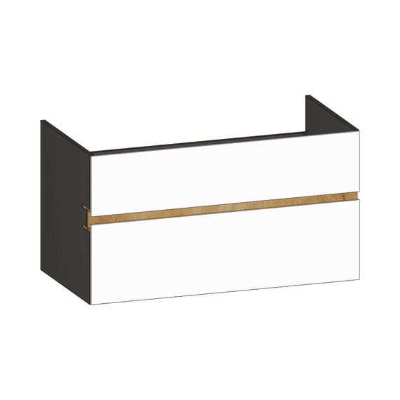 SCALIDO Unterschrank zu Konsolenplatte 1000x540x510mm 2 Auszüge Farbvar. W/X/S