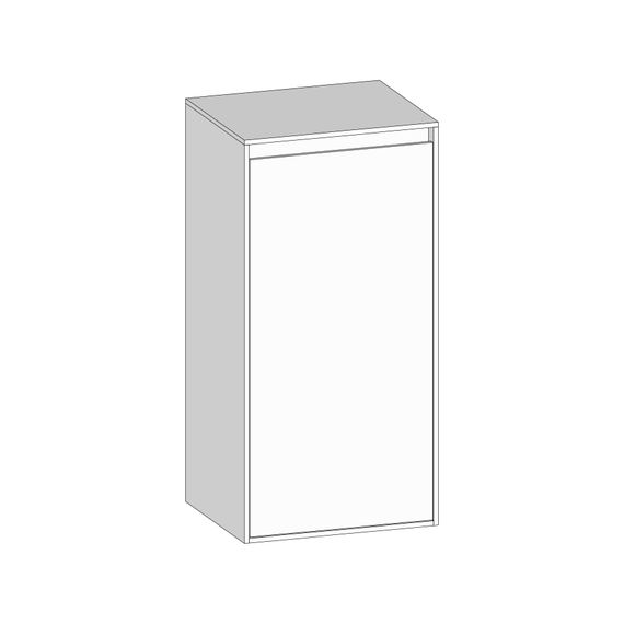 SCALIDO Mittelschrank KP 420x850x350mm 1 Tür links Farbvariante W/W/W