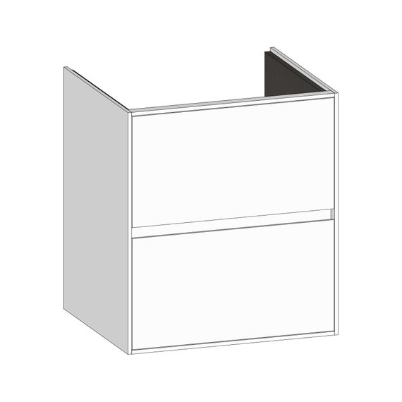 SCALIDO Waschtischunterschrank B:590 H:660 T:490 mm, 2 Auszüge, für Waschtisch SLIM 600, schneeweiß